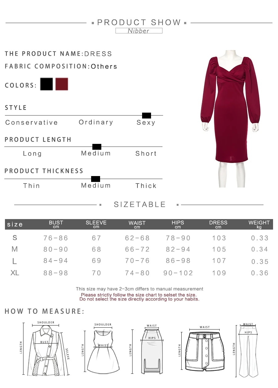 Nibber sexy pure V Neck off shoulder bodycon dress women autumn winter club party night red Elegant midi dress Mujer black dress