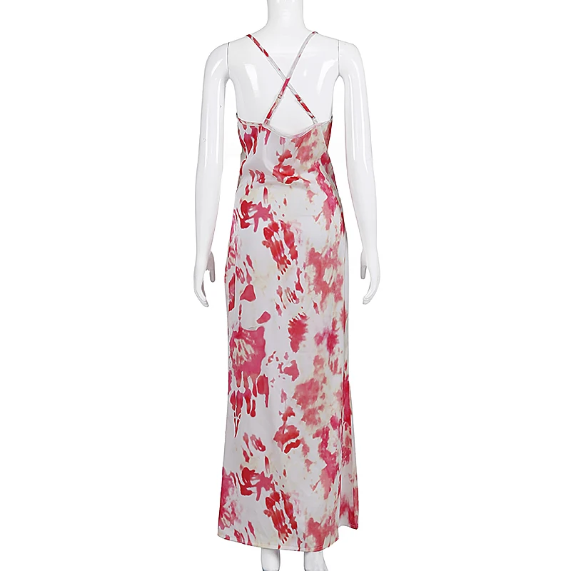 Dulzura neon satin lace up 2020 summer women bodycon long midi dress sleeveless backless elegant party outfits sexy club clothes