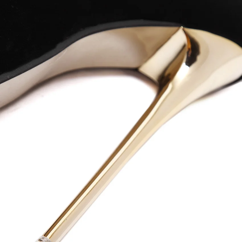 Aneikeh Big Size 41 42 43 44 45 Sexy Pumps Wedding Women Fetish Shoes High Heel Stripper Flock Pumps 16 cm Zapatos Mujer