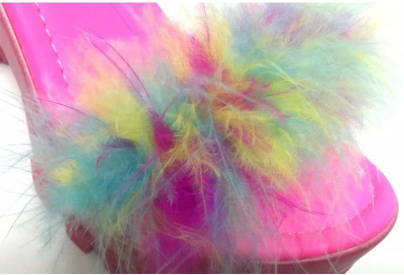 Women Zip Peep Toe Ankle Boots Autumn New Ladies Snakeskin Starry Sky Platform Thick High Heels Female Fashion Fur Sandals Shoes