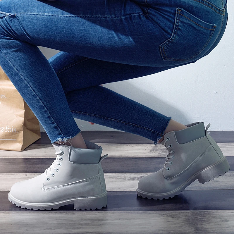 2020 Hot New Autumn Early Winter Shoes Women Flat Heel Boots Fashion Keep warm Women's Boots Brand Woman Ankle Botas Camouflage