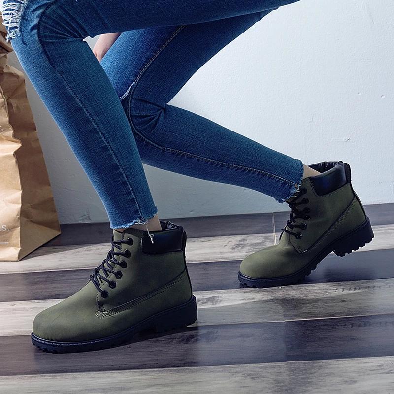 2020 Hot New Autumn Early Winter Shoes Women Flat Heel Boots Fashion Keep warm Women's Boots Brand Woman Ankle Botas Camouflage