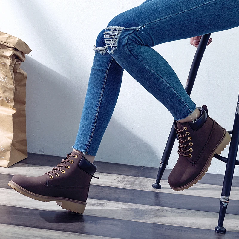 2020 Hot New Autumn Early Winter Shoes Women Flat Heel Boots Fashion Keep warm Women's Boots Brand Woman Ankle Botas Camouflage