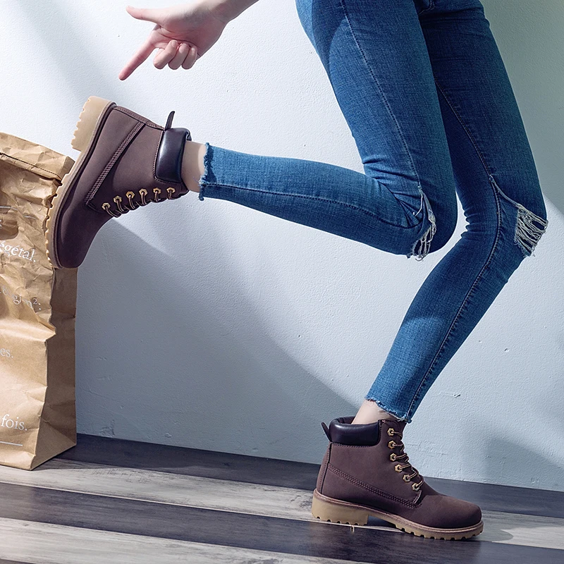 2020 Hot New Autumn Early Winter Shoes Women Flat Heel Boots Fashion Keep warm Women's Boots Brand Woman Ankle Botas Camouflage