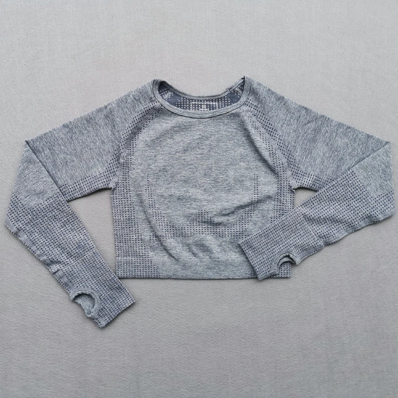 Seamless Yoga Suit 2 piece Sports Shirts Crop Top Seamless Leggings Sport Set Gym Clothes Fitness Tracksuit Workout Set Femme