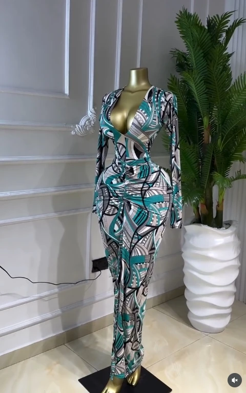 GLCMYAYA Women Printed Deep V-neck Stacked Ruched Bodycon Midi Maxi Dress 2026 Birthday Holiday Party Trendy Dresses Vestidos GLCMYAYA Women Printed Deep V-neck Stacked Ruched Bodycon Midi Maxi Dress 2026 Birthday Holiday Party Trendy Dresses Vestidos