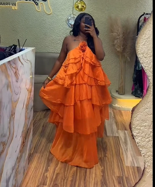 CM.YAYA Women Sleeveless Ruffles Loose Ball Gown Smock Strap Maxi Long Sexy Dress 2025 Birthday Vacation Party Dresses Vestidos CM.YAYA Women Sleeveless Ruffles Loose Ball Gown Smock Strap Maxi Long Sexy Dress 2025 Birthday Vacation Party Dresses Vestidos