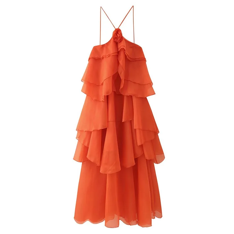 CM.YAYA Women Sleeveless Ruffles Loose Ball Gown Smock Strap Maxi Long Sexy Dress 2025 Birthday Vacation Party Dresses Vestidos CM.YAYA Women Sleeveless Ruffles Loose Ball Gown Smock Strap Maxi Long Sexy Dress 2025 Birthday Vacation Party Dresses Vestidos