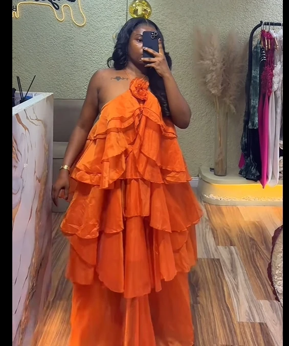 CM.YAYA Women Sleeveless Ruffles Loose Ball Gown Smock Strap Maxi Long Sexy Dress 2025 Birthday Vacation Party Dresses Vestidos CM.YAYA Women Sleeveless Ruffles Loose Ball Gown Smock Strap Maxi Long Sexy Dress 2025 Birthday Vacation Party Dresses Vestidos