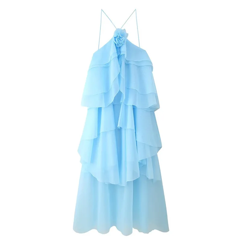 CM.YAYA Women Sleeveless Ruffles Loose Ball Gown Smock Strap Maxi Long Sexy Dress 2025 Birthday Vacation Party Dresses Vestidos CM.YAYA Women Sleeveless Ruffles Loose Ball Gown Smock Strap Maxi Long Sexy Dress 2025 Birthday Vacation Party Dresses Vestidos