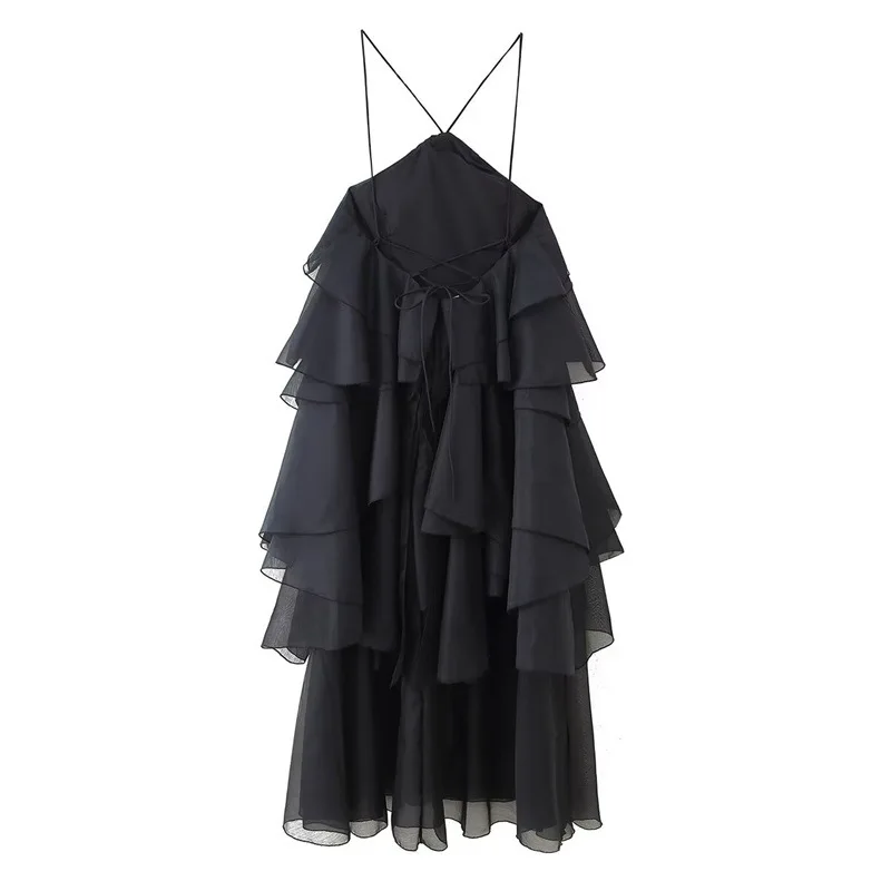 CM.YAYA Women Sleeveless Ruffles Loose Ball Gown Smock Strap Maxi Long Sexy Dress 2025 Birthday Vacation Party Dresses Vestidos CM.YAYA Women Sleeveless Ruffles Loose Ball Gown Smock Strap Maxi Long Sexy Dress 2025 Birthday Vacation Party Dresses Vestidos