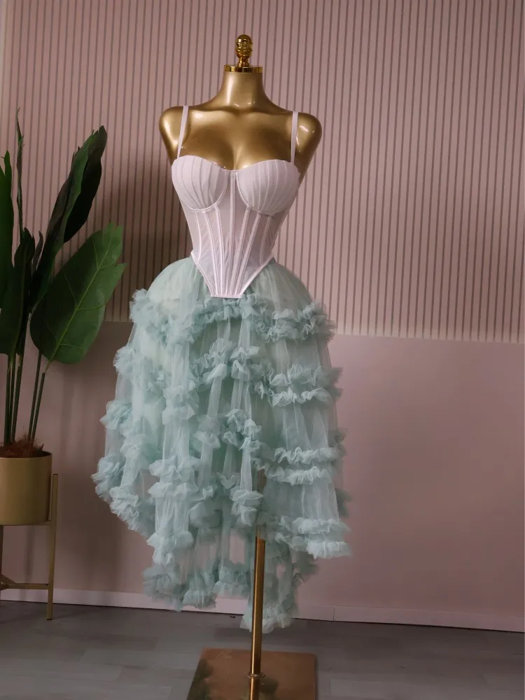 CM.YAYA Women's Dress Set Tunic Irregular Crop Top and Irregular Ball Gown Maxi Long Skirt Suit 2025 Two 2 Piece Set Outfits