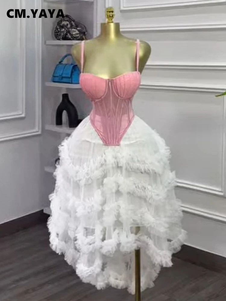 CM.YAYA Women’s Dress Set Tunic Irregular Crop Top and Irregular Ball Gown Maxi Long Skirt Suit 2025 Two 2 Piece Set Outfits CM.YAYA Women's Dress Set Tunic Irregular Crop Top and Irregular Ball Gown Maxi Long Skirt Suit 2025 Two 2 Piece Set Outfits