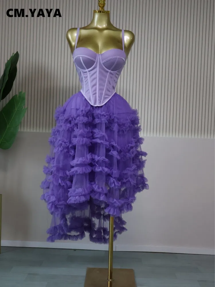 CM.YAYA Women’s Dress Set Tunic Irregular Crop Top and Irregular Ball Gown Maxi Long Skirt Suit 2025 Two 2 Piece Set Outfits CM.YAYA Women's Dress Set Tunic Irregular Crop Top and Irregular Ball Gown Maxi Long Skirt Suit 2025 Two 2 Piece Set Outfits