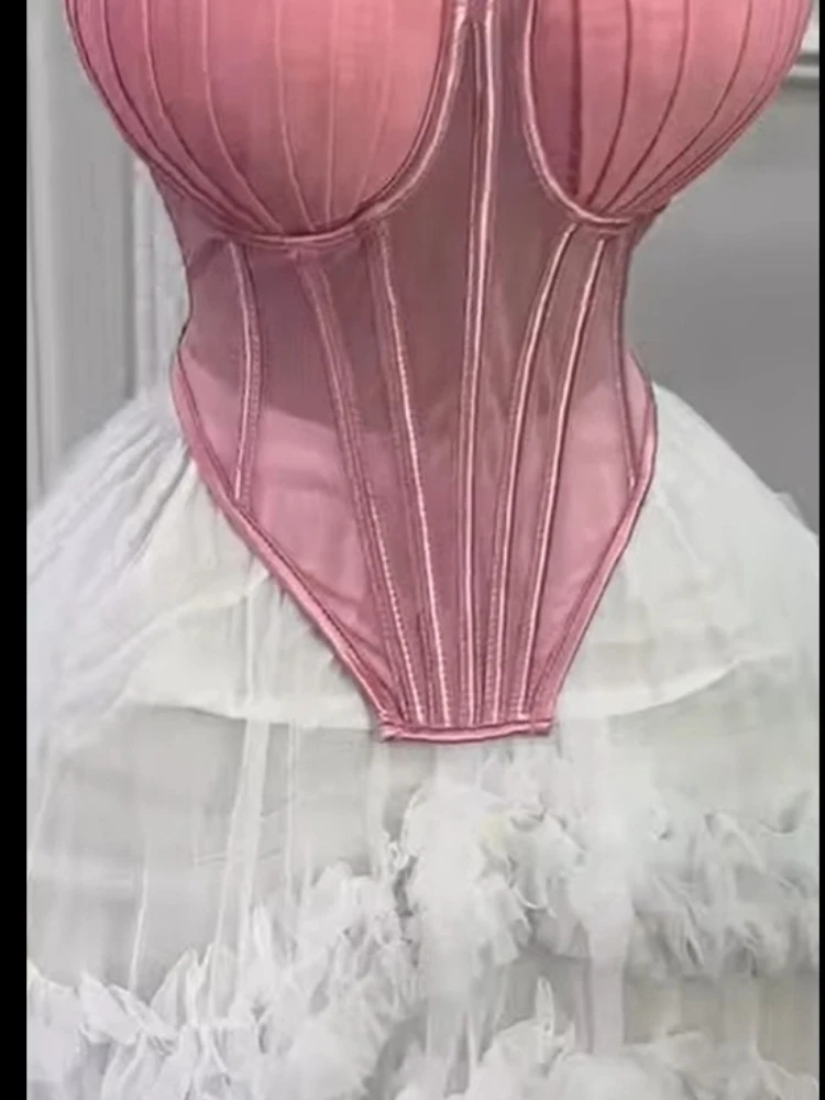 CM.YAYA Women's Dress Set Tunic Irregular Crop Top and Irregular Ball Gown Maxi Long Skirt Suit 2025 Two 2 Piece Set Outfits