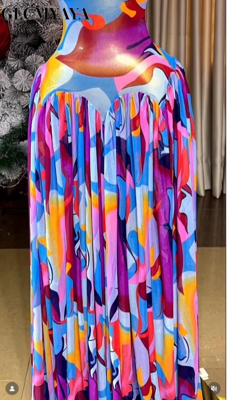 CM.YAYA Women's Tie Dye Printed Mesh See Though A-line Maxi Dress 2026 Street Education Party Cocktail Night Out Long Dresses CM.YAYA Women's Tie Dye Printed Mesh See Though A-line Maxi Dress 2026 Street Education Party Cocktail Night Out Long Dresses