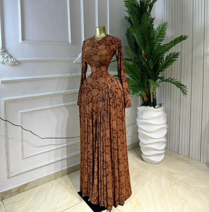 CM.YAYA Women Lace Up O-neck Long Sleeve Big Swing A-line Maxi Dress 2026 Sexy Parties Education Vacation Long Dresses Vestidos CM.YAYA Women Lace Up O-neck Long Sleeve Big Swing A-line Maxi Dress 2026 Sexy Parties Education Vacation Long Dresses Vestidos