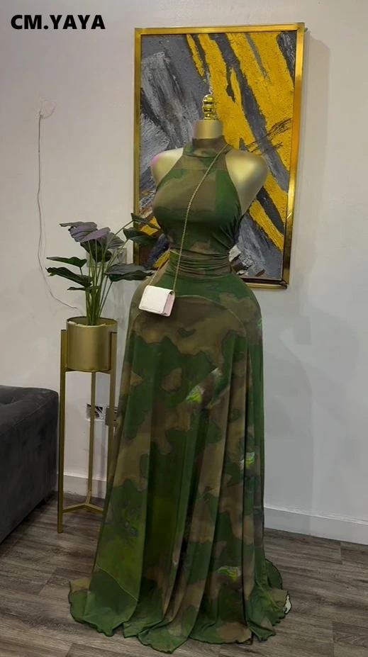 CM.YAYA 2026 Fall Women O-neck Sleeveless Print Mermaid Long Maxi Dress Cocktail Evening Birthday Beach Sexy Night Party Dresses CM.YAYA 2026 Fall Women O-neck Sleeveless Print Mermaid Long Maxi Dress Cocktail Evening Birthday Beach Sexy Night Party Dresses