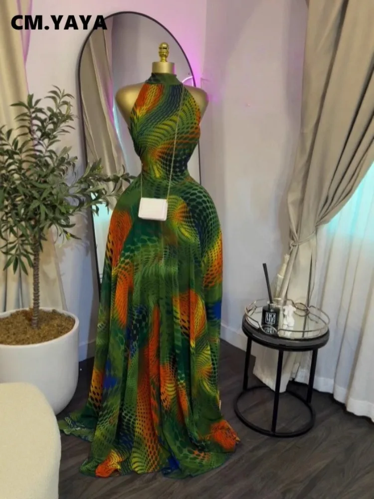 CM.YAYA 2026 Fall Women O-neck Sleeveless Print Mermaid Long Maxi Dress Cocktail Evening Birthday Beach Sexy Night Party Dresses CM.YAYA 2026 Fall Women O-neck Sleeveless Print Mermaid Long Maxi Dress Cocktail Evening Birthday Beach Sexy Night Party Dresses