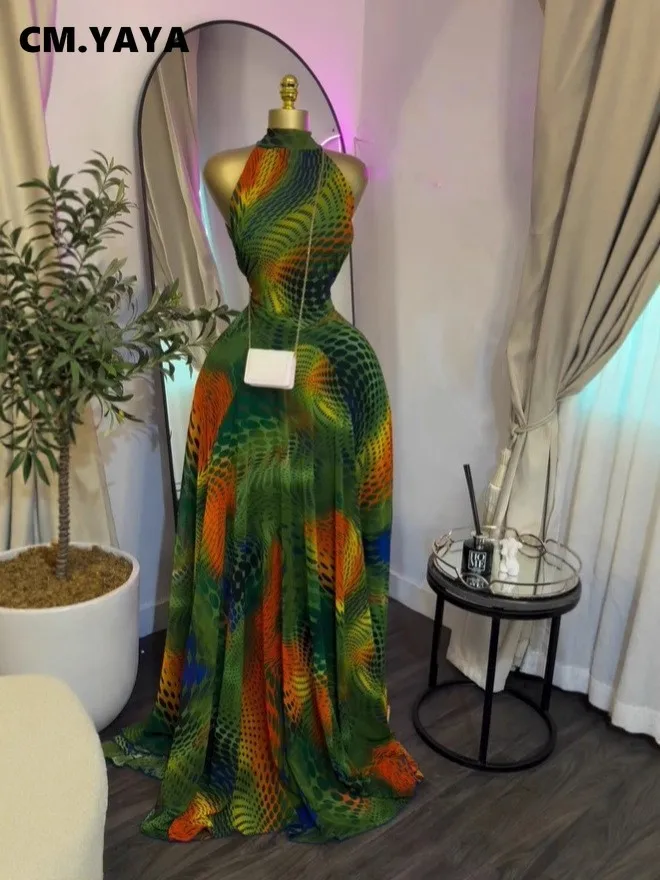 CM.YAYA 2026 Fall Women O-neck Sleeveless Print Mermaid Long Maxi Dress Cocktail Evening Birthday Beach Sexy Night Party Dresses CM.YAYA 2026 Fall Women O-neck Sleeveless Print Mermaid Long Maxi Dress Cocktail Evening Birthday Beach Sexy Night Party Dresses