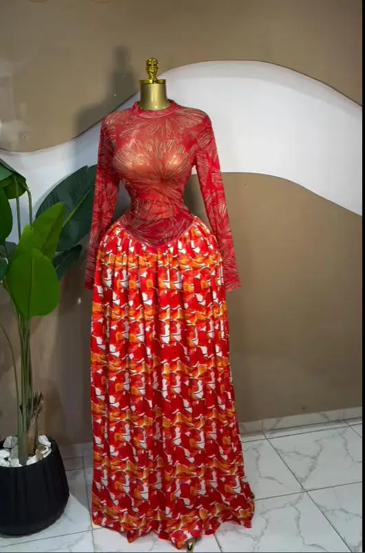 CM.YAYA Women Paisley Printed Big Swing Ruffles A-line Mesh Maxi Dress 2026 Parties Vacation Education Long Dresses Vestidos CM.YAYA Women Paisley Printed Big Swing Ruffles A-line Mesh Maxi Dress 2026 Parties Vacation Education Long Dresses Vestidos