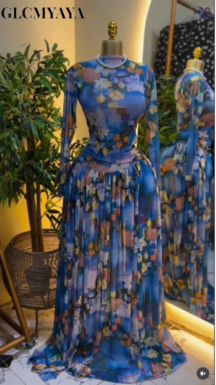 CM.YAYA Women Paisley Printed Big Swing Ruffles A-line Mesh Maxi Dress 2026 Parties Vacation Education Long Dresses Vestidos CM.YAYA Women Paisley Printed Big Swing Ruffles A-line Mesh Maxi Dress 2026 Parties Vacation Education Long Dresses Vestidos