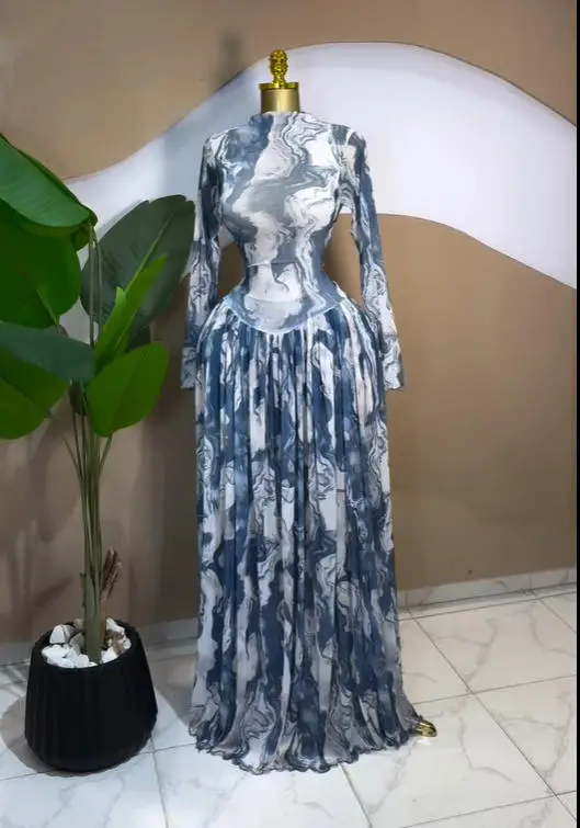 CM.YAYA Women Paisley Printed Big Swing Ruffles A-line Mesh Maxi Dress 2026 Parties Vacation Education Long Dresses Vestidos CM.YAYA Women Paisley Printed Big Swing Ruffles A-line Mesh Maxi Dress 2026 Parties Vacation Education Long Dresses Vestidos