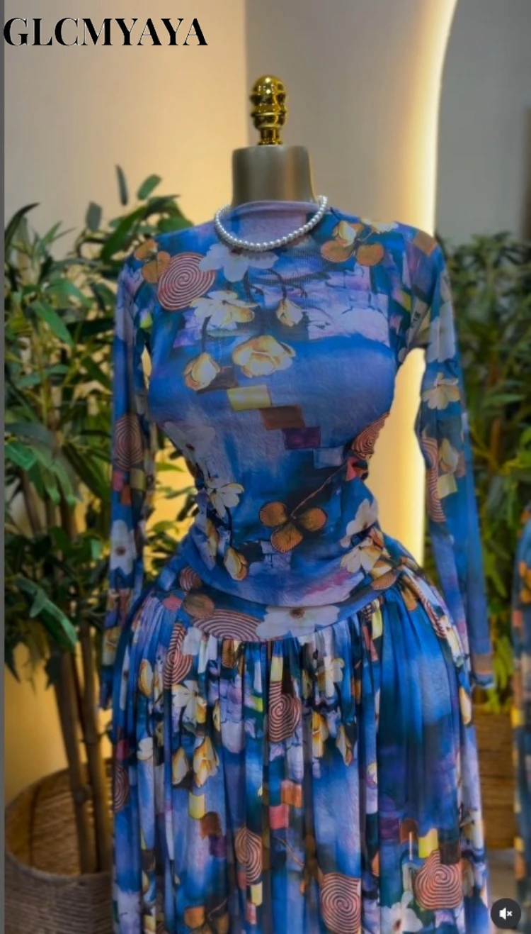 CM.YAYA Women Paisley Printed Big Swing Ruffles A-line Mesh Maxi Dress 2026 Parties Vacation Education Long Dresses Vestidos CM.YAYA Women Paisley Printed Big Swing Ruffles A-line Mesh Maxi Dress 2026 Parties Vacation Education Long Dresses Vestidos