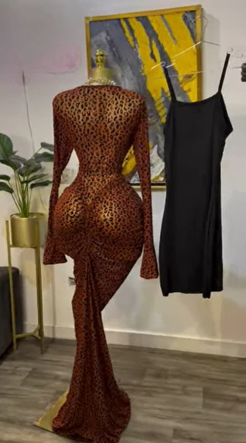 CM.YAYA 2025 Fall Women Long Sleeve Stacked Mesh See Though with Lining Bodycon Long Dress Evening Birthday Sexy Party Dresses CM.YAYA 2025 Fall Women Long Sleeve Stacked Mesh See Though with Lining Bodycon Long Dress Evening Birthday Sexy Party Dresses