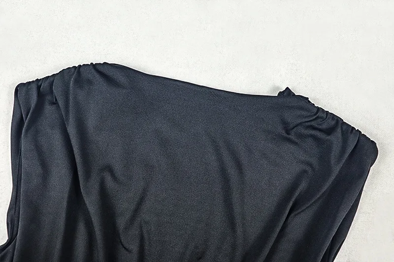 CM.YAYA Women Sleeveless V-neck Ruched Elegant Long Dress 2025 Birthday Holiday Beach Evening Sexy Party Dresses Vestidos