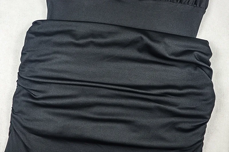 CM.YAYA Women Sleeveless V-neck Ruched Elegant Long Dress 2025 Birthday Holiday Beach Evening Sexy Party Dresses Vestidos