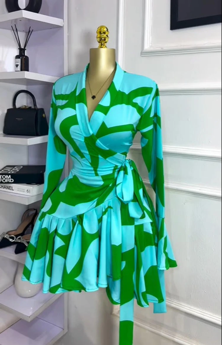 GLCMYAYA Women Tie Dye Print Flare Long Sleeve Wrap V-neck with Sashes Ruffle Dress 2026 Elegant Vacation Party Birthday Dresses GLCMYAYA Women Tie Dye Print Flare Long Sleeve Wrap V-neck with Sashes Ruffle Dress 2026 Elegant Vacation Party Birthday Dresses