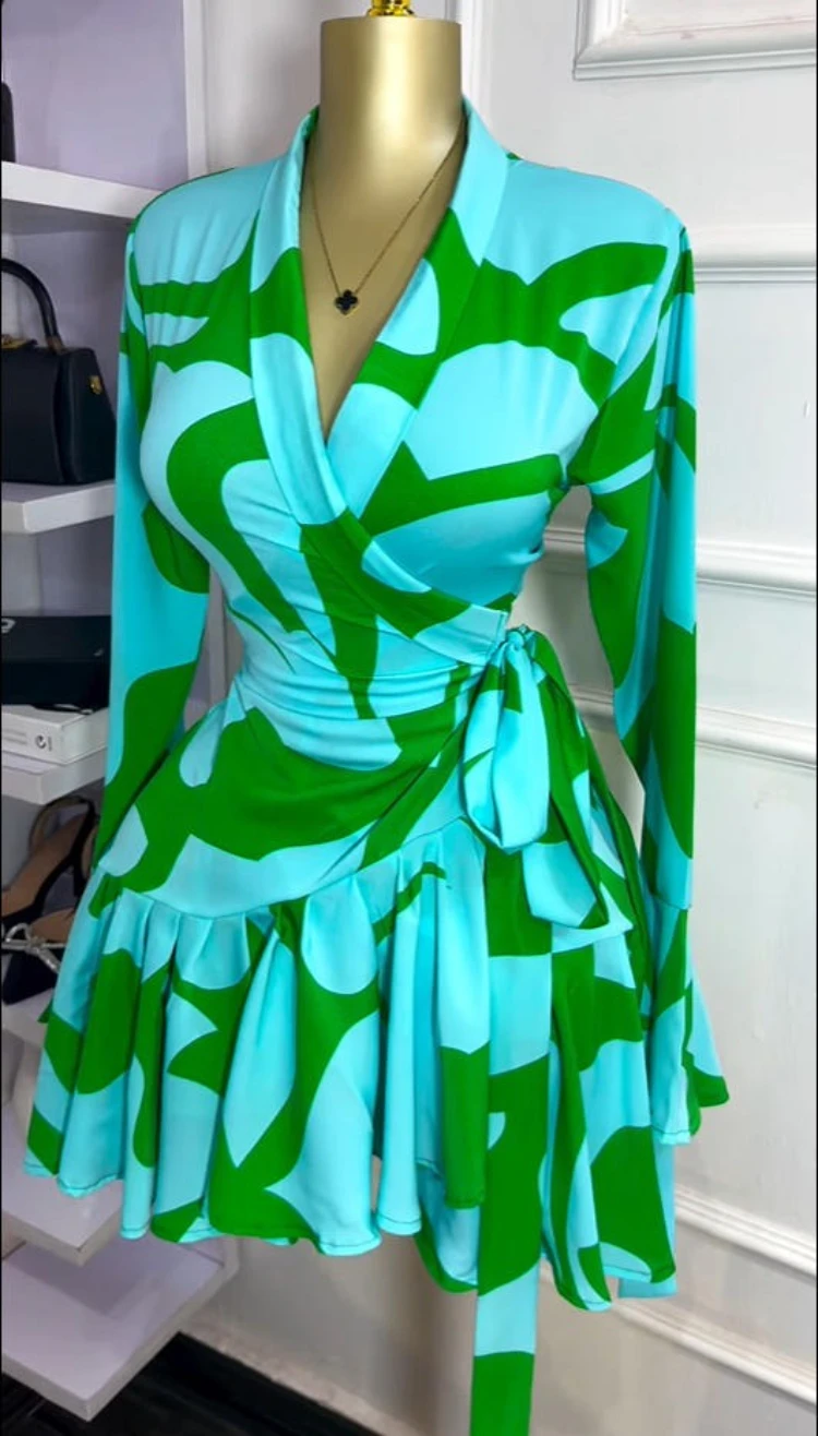 GLCMYAYA Women Tie Dye Print Flare Long Sleeve Wrap V-neck with Sashes Ruffle Dress 2026 Elegant Vacation Party Birthday Dresses GLCMYAYA Women Tie Dye Print Flare Long Sleeve Wrap V-neck with Sashes Ruffle Dress 2026 Elegant Vacation Party Birthday Dresses