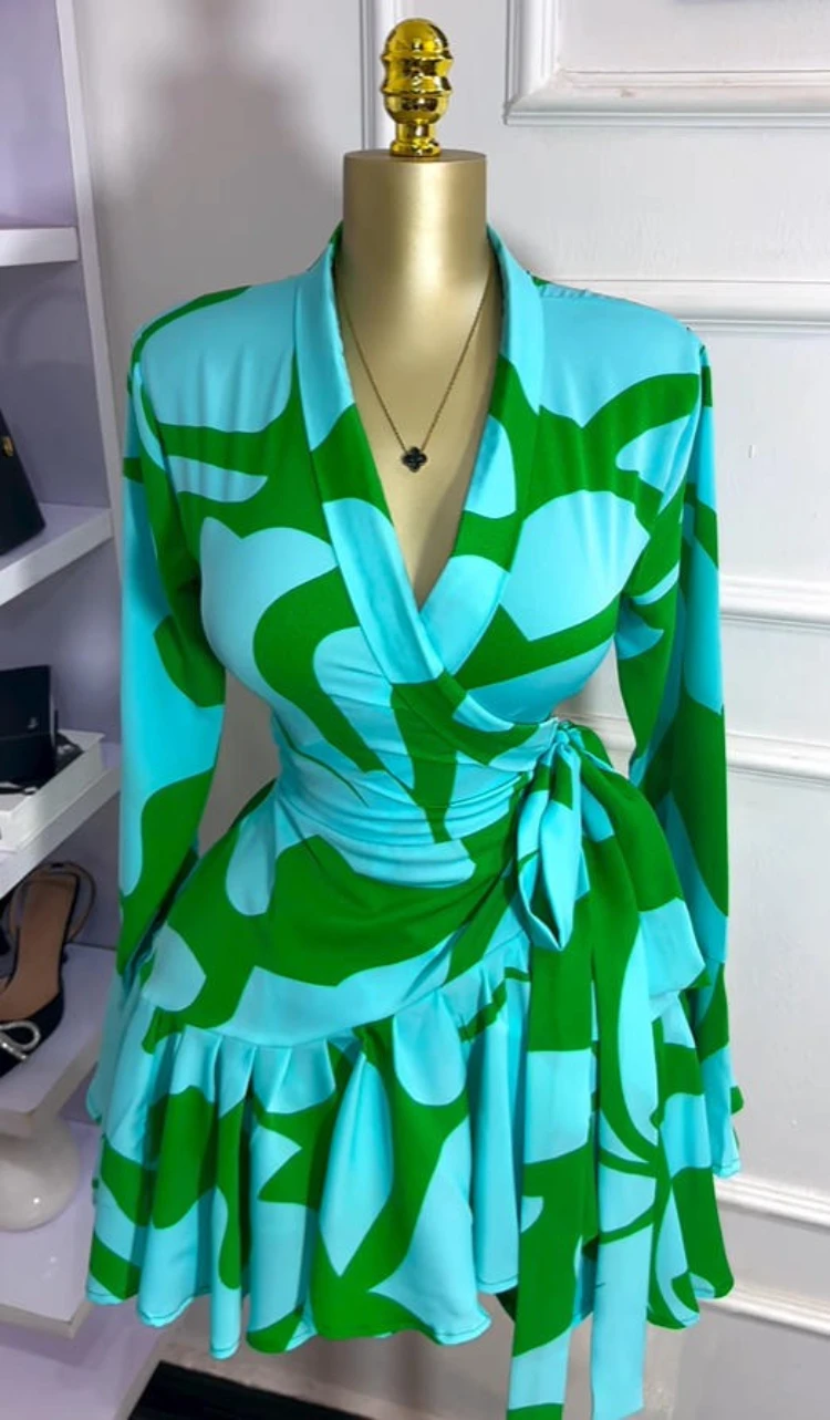 GLCMYAYA Women Tie Dye Print Flare Long Sleeve Wrap V-neck with Sashes Ruffle Dress 2026 Elegant Vacation Party Birthday Dresses GLCMYAYA Women Tie Dye Print Flare Long Sleeve Wrap V-neck with Sashes Ruffle Dress 2026 Elegant Vacation Party Birthday Dresses