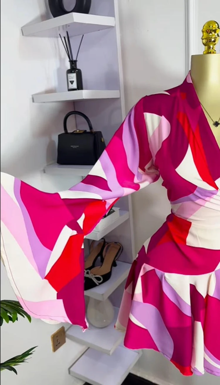 GLCMYAYA Women Tie Dye Print Flare Long Sleeve Wrap V-neck with Sashes Ruffle Dress 2026 Elegant Vacation Party Birthday Dresses GLCMYAYA Women Tie Dye Print Flare Long Sleeve Wrap V-neck with Sashes Ruffle Dress 2026 Elegant Vacation Party Birthday Dresses