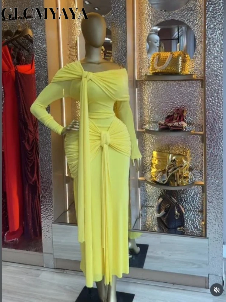 CM.YAYA Women Skew Off Shoulder Stacked Ruched Wrap Front Maxi Midi Dress 2026 Sexy Beach Party Education Long Dresses Vestidos CM.YAYA Women Skew Off Shoulder Stacked Ruched Wrap Front Maxi Midi Dress 2026 Sexy Beach Party Education Long Dresses Vestidos