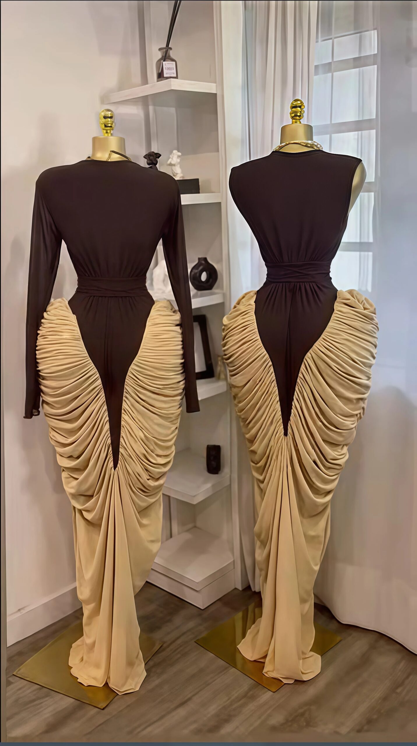 GLCMYAYA Women Long Sleeve Patchwork Ruched Stacked Lace Up Smock Maxi Long Dress 2025 Vacation Party Birthday Dresses Vestidos GLCMYAYA Women Long Sleeve Patchwork Ruched Stacked Lace Up Smock Maxi Long Dress 2025 Vacation Party Birthday Dresses Vestidos