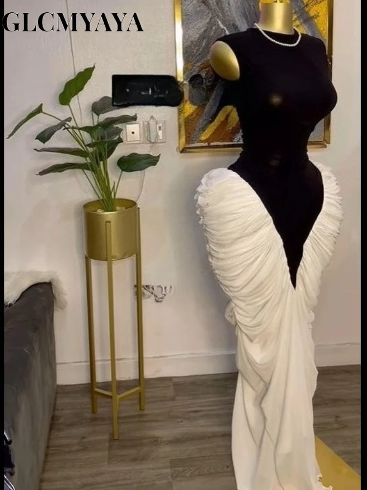 GLCMYAYA Women Long Sleeve Patchwork Ruched Stacked Lace Up Smock Maxi Long Dress 2025 Vacation Party Birthday Dresses Vestidos GLCMYAYA Women Long Sleeve Patchwork Ruched Stacked Lace Up Smock Maxi Long Dress 2025 Vacation Party Birthday Dresses Vestidos