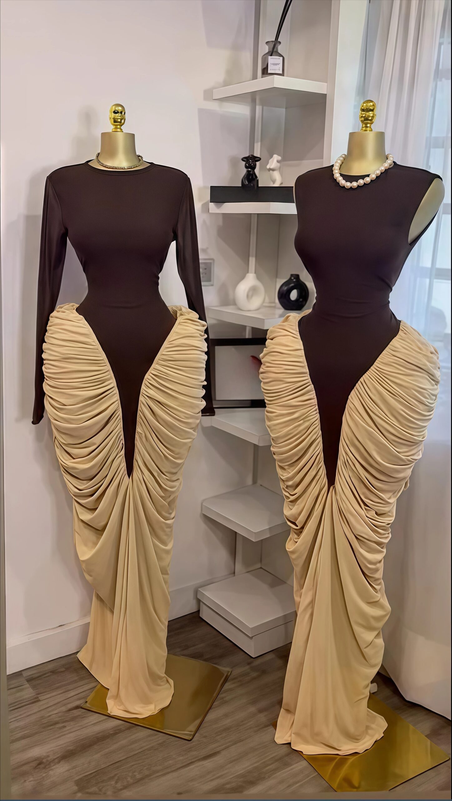 GLCMYAYA Women Long Sleeve Patchwork Ruched Stacked Lace Up Smock Maxi Long Dress 2025 Vacation Party Birthday Dresses Vestidos GLCMYAYA Women Long Sleeve Patchwork Ruched Stacked Lace Up Smock Maxi Long Dress 2025 Vacation Party Birthday Dresses Vestidos