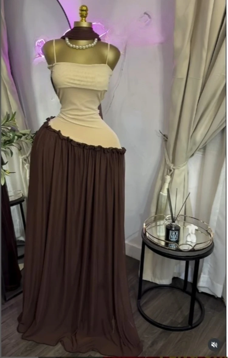 GLCMYAYA Women Sleeveless Strap Patchwork Ruffles A-line Long Dress with Scarf 2026 Street Beach Evening Birthday Party Dresses GLCMYAYA Women Sleeveless Strap Patchwork Ruffles A-line Long Dress with Scarf 2026 Street Beach Evening Birthday Party Dresses