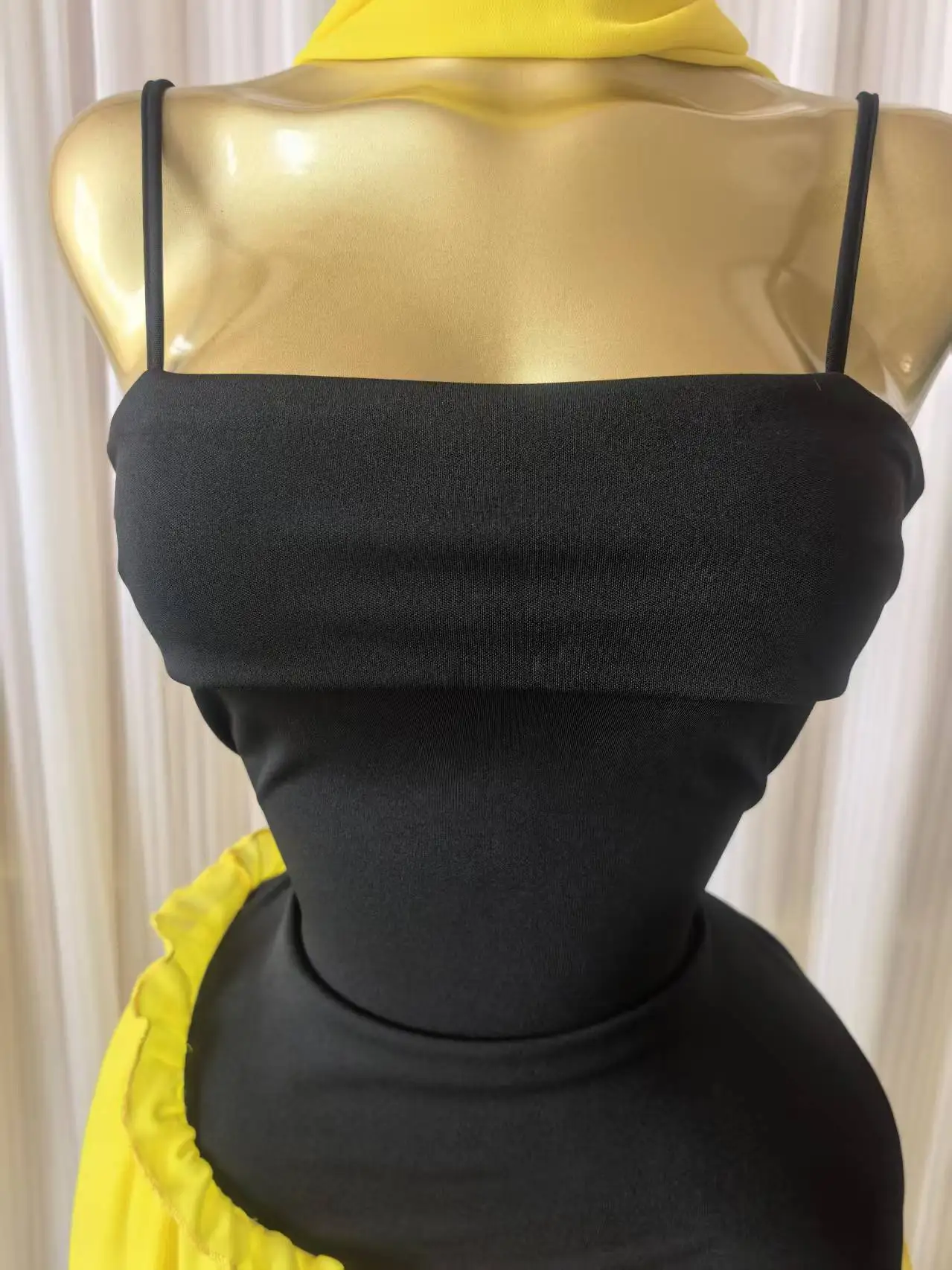 GLCMYAYA Women Sleeveless Strap Patchwork Ruffles A-line Long Dress with Scarf 2026 Street Beach Evening Birthday Party Dresses GLCMYAYA Women Sleeveless Strap Patchwork Ruffles A-line Long Dress with Scarf 2026 Street Beach Evening Birthday Party Dresses