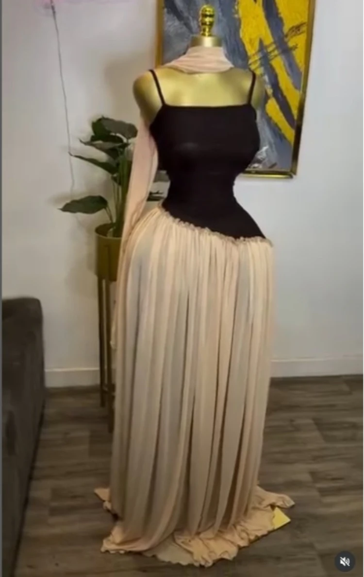 GLCMYAYA Women Sleeveless Strap Patchwork Ruffles A-line Long Dress with Scarf 2026 Street Beach Evening Birthday Party Dresses GLCMYAYA Women Sleeveless Strap Patchwork Ruffles A-line Long Dress with Scarf 2026 Street Beach Evening Birthday Party Dresses