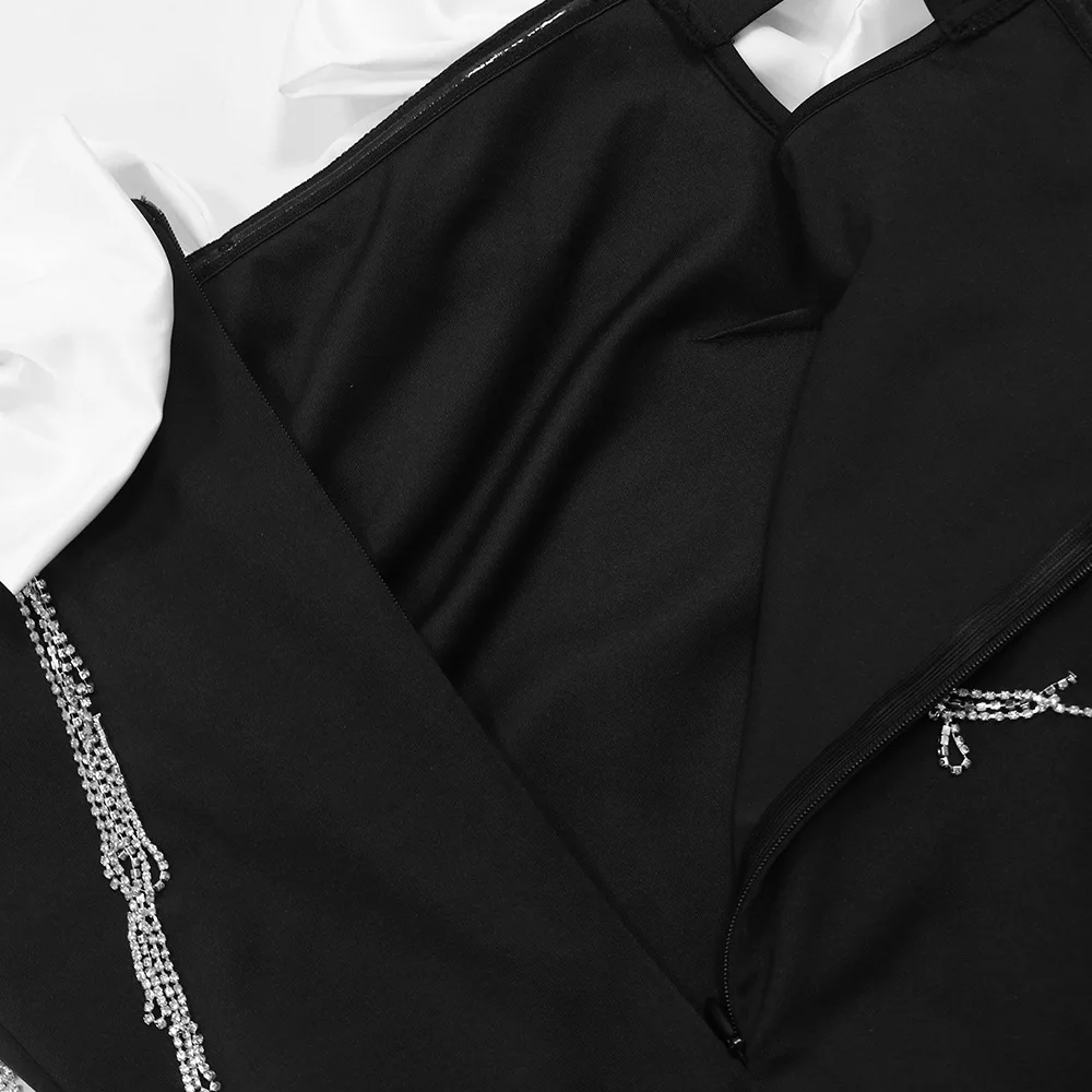 CM.YAYA Women Bow Tassel Slash Neck Maxi Dress 2024 Fall Winter Sexy Birthday Evening Prom Party Street Long Dresses Vestidos