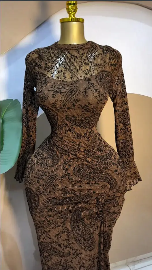 CM.YAYA 2025 Women Long Sleeve Ruched Mesh See Though with Lining Bodycon Long Dress Fall Evening Birthday Sexy Party Dresses CM.YAYA 2025 Women Long Sleeve Ruched Mesh See Though with Lining Bodycon Long Dress Fall Evening Birthday Sexy Party Dresses