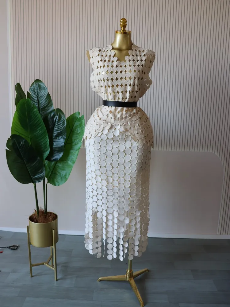 CM.YAYA Women Cutout O-neck Crop Top and Bodycon Midi Slim Maxi Long Skirt Suit 2025 Summer Vacation Sexy Two 2Piece Set Outfits CM.YAYA Women Cutout O-neck Crop Top and Bodycon Midi Slim Maxi Long Skirt Suit 2025 Summer Vacation Sexy Two 2Piece Set Outfits