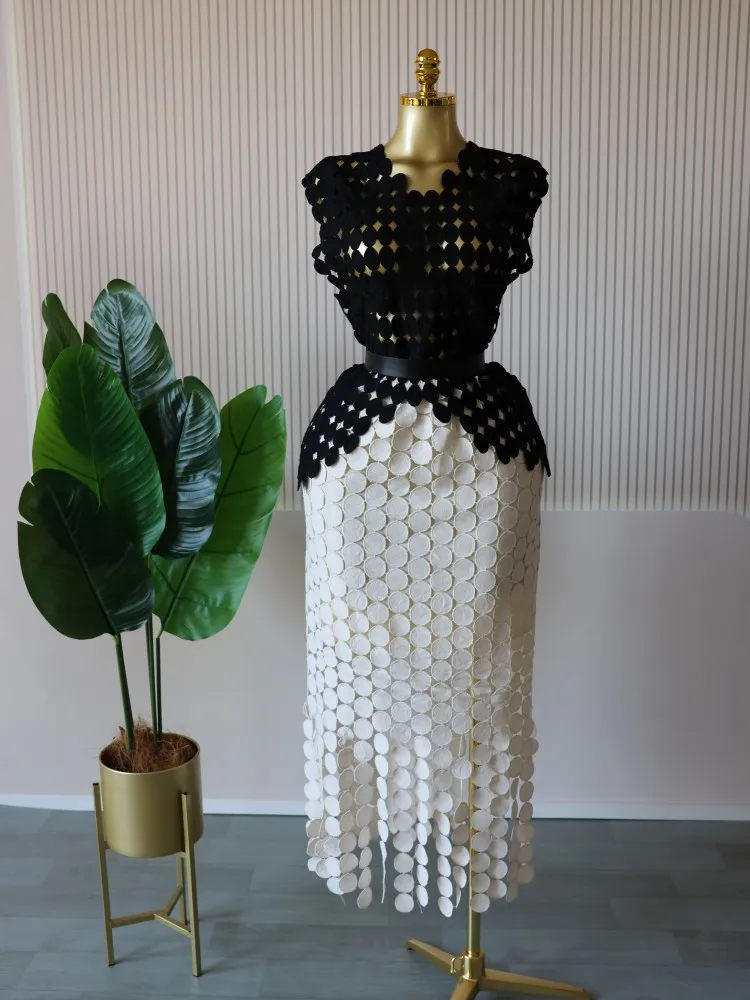 CM.YAYA Women Cutout O-neck Crop Top and Bodycon Midi Slim Maxi Long Skirt Suit 2025 Summer Vacation Sexy Two 2Piece Set Outfits CM.YAYA Women Cutout O-neck Crop Top and Bodycon Midi Slim Maxi Long Skirt Suit 2025 Summer Vacation Sexy Two 2Piece Set Outfits