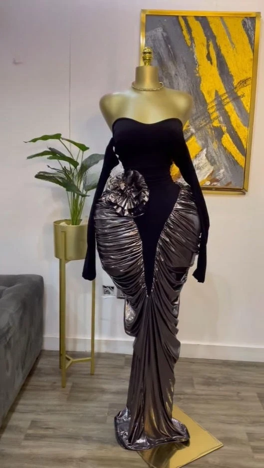 CM.YAYA Women Off Shoulder Long Sleeve Floral Gilding Patchwork Stacked Ruched Maxi Long Dress 2025 Birthday Sexy Party Dresses CM.YAYA Women Off Shoulder Long Sleeve Floral Gilding Patchwork Stacked Ruched Maxi Long Dress 2025 Birthday Sexy Party Dresses