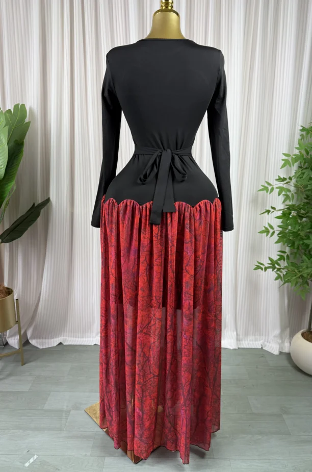 GLCMYAYA Women Printed Patchwork Cutout Front Big Swing A-line Maxi Dress 2026 Vacation Parties Birthday Long Dresses Vestidos