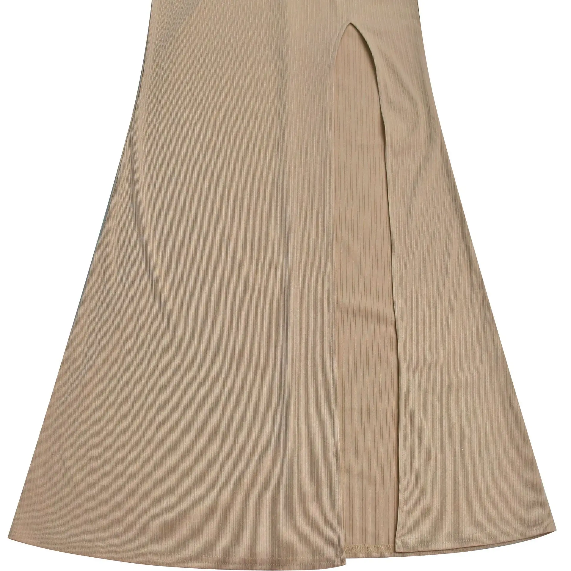 CM.YAYA Women Hemp Rope Halter Neck Stacked Ruched High Split Knit Bodycon Midi Maxi Long Dress 2025 Birthday Sexy Party Dresses CM.YAYA Women Hemp Rope Halter Neck Stacked Ruched High Split Knit Bodycon Midi Maxi Long Dress 2025 Birthday Sexy Party Dresses