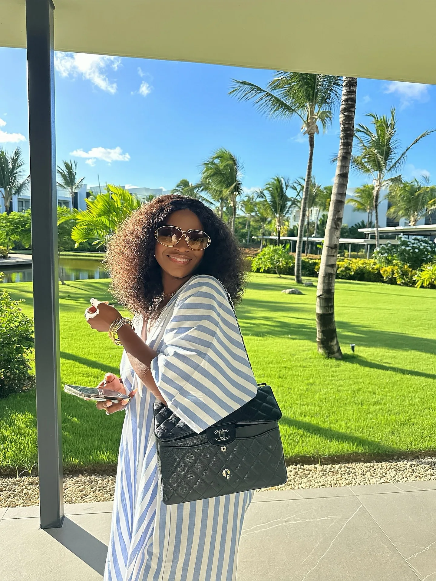 GLCMYAYA 2026 Fall Holiday Half Sleeve Striped Print V-Neck Loose Long Dress Street Africa Women Party Vestidos Dresses Vestidos